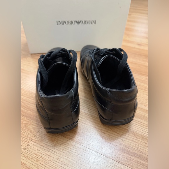 Emporio Armani Men's Black Laced Shoes Size 8 - Picture 3 of 11